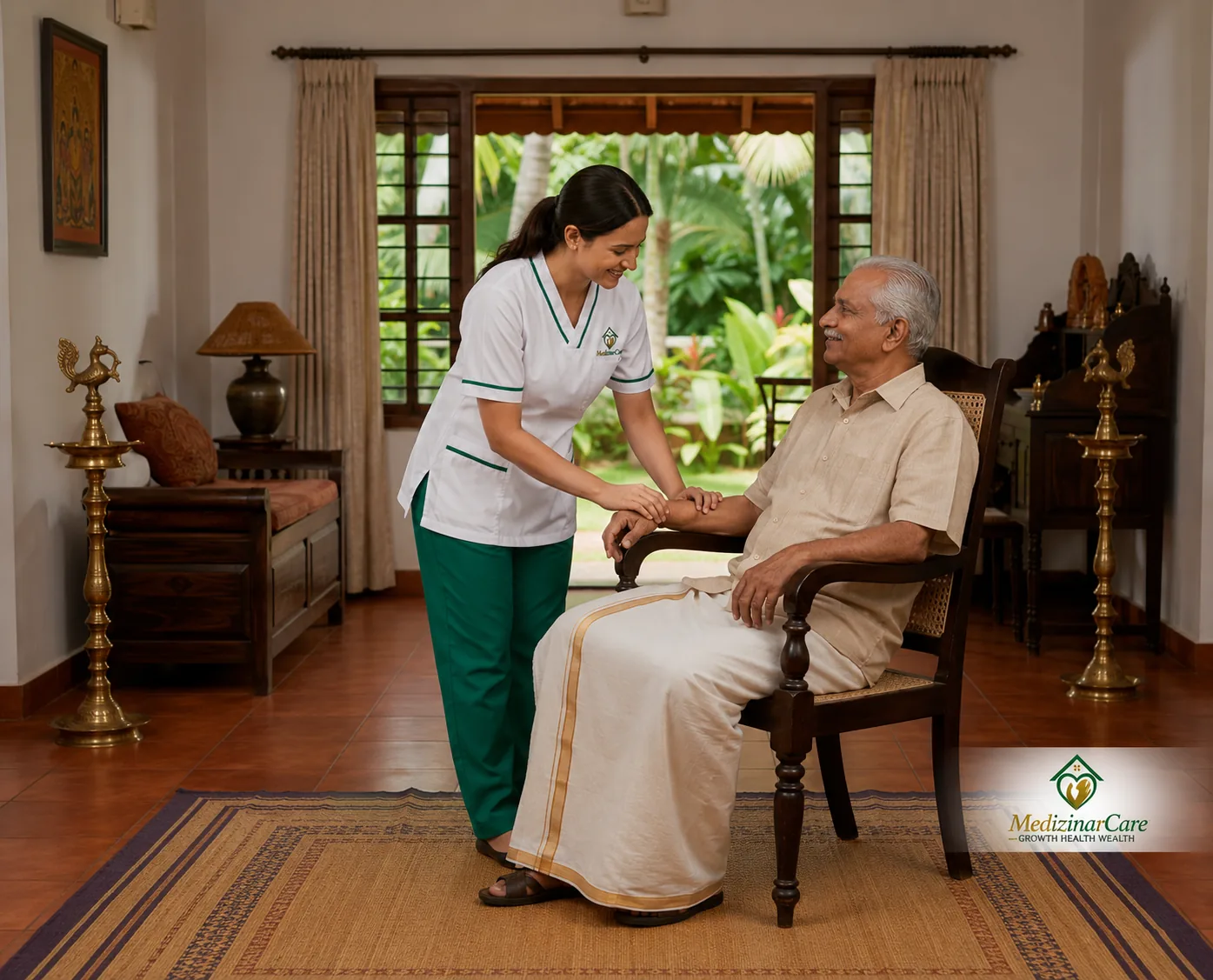 Medizinar Care professional caregiver providing quality home care